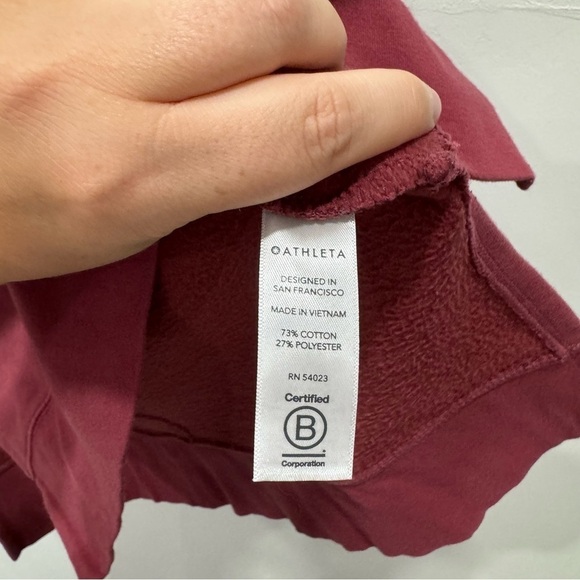 Athleta 24/7 Funnel Neck Sweatshirt Small Maple Red - Picture 6 of 8